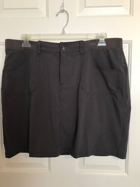 Lee Active Performance Andi Stretch Shorts-with-Skirt Skort Size 16 Gray